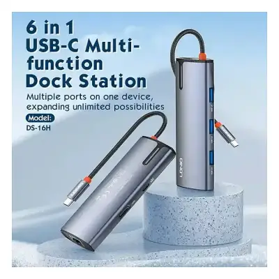 LDNIO DS-16H 6 In 1 USB C Docking Station